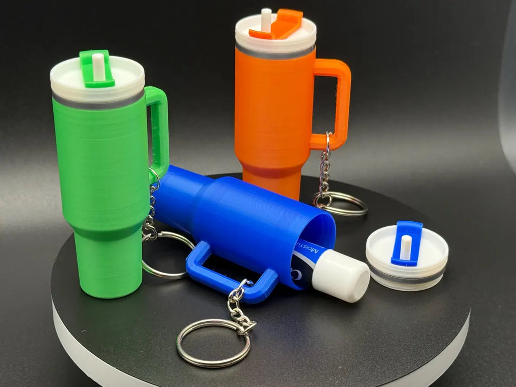 Stanley-Inspired Chapstick Holder Keychain | Mini Tumbler