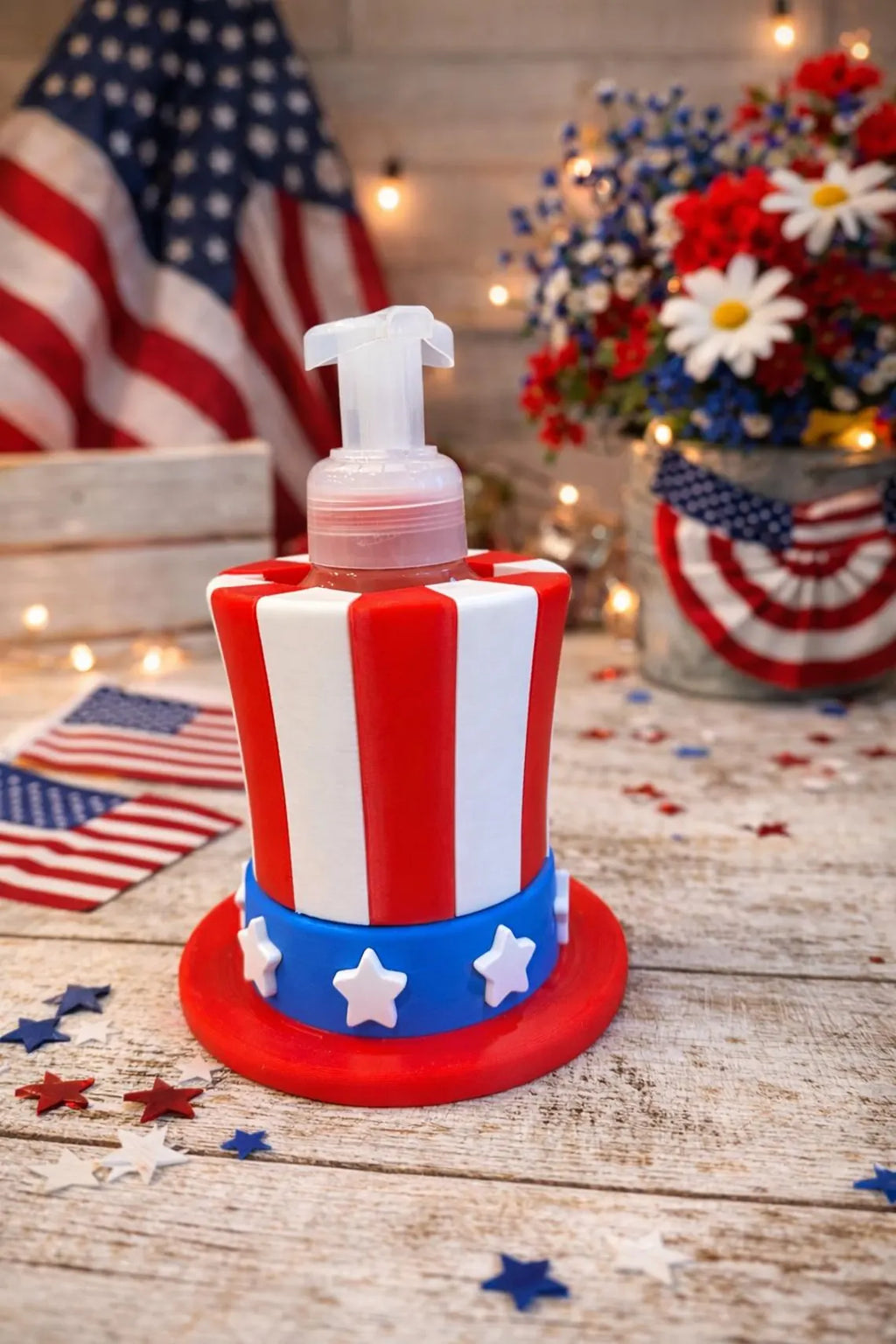 Patriotic USA Soap Holder Uncle Sam