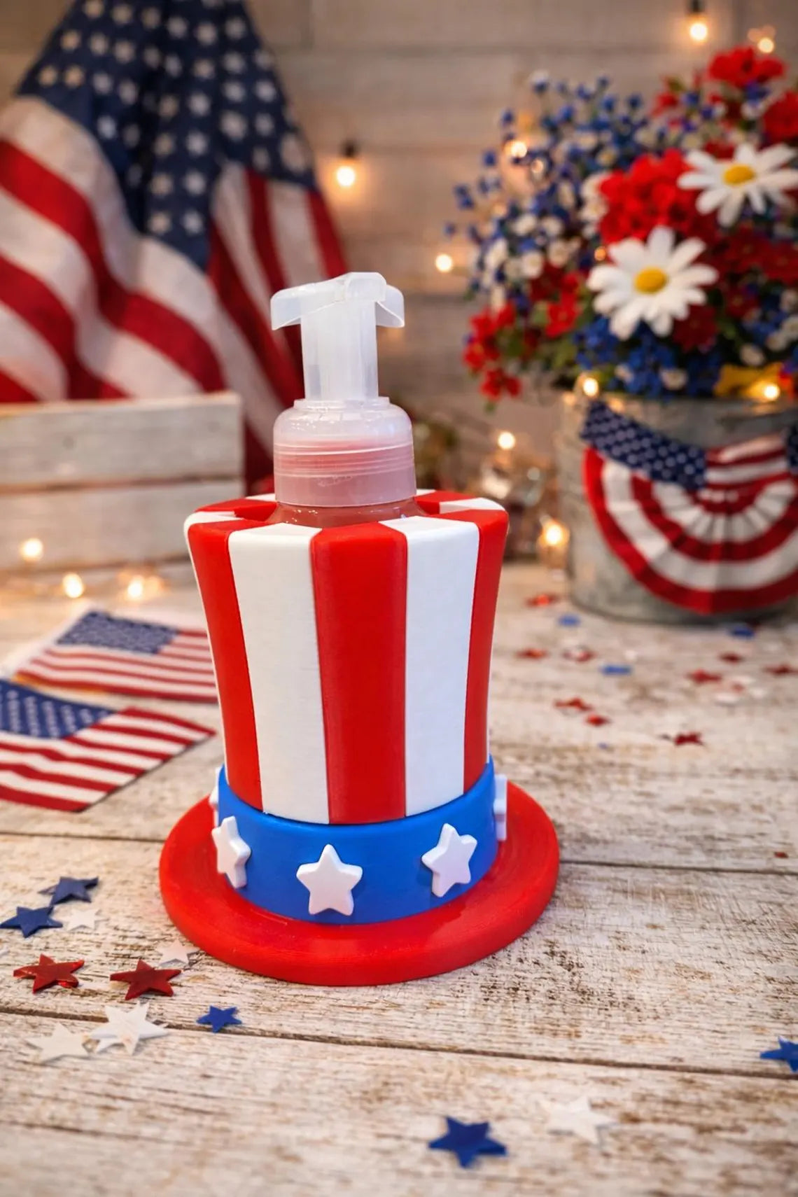 Patriotic USA Soap Holder Uncle Sam