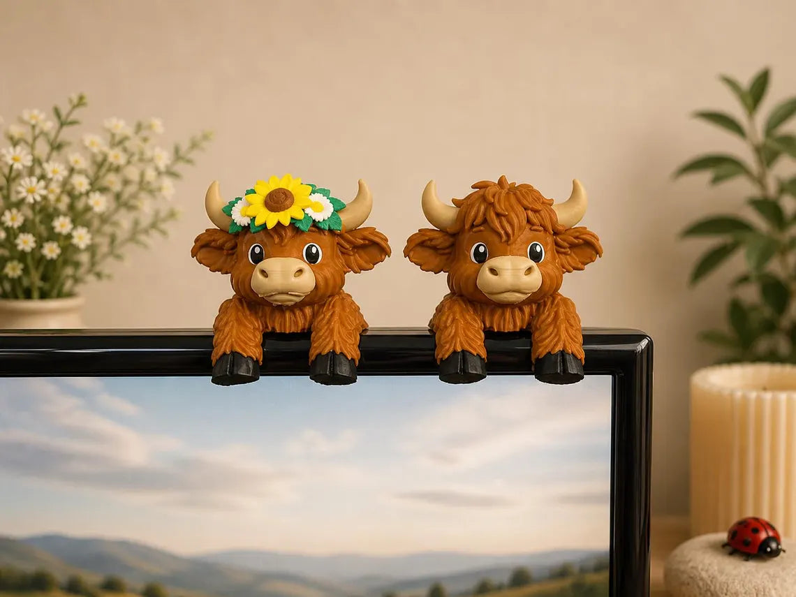 Cute Desk Decor Cow Shelf