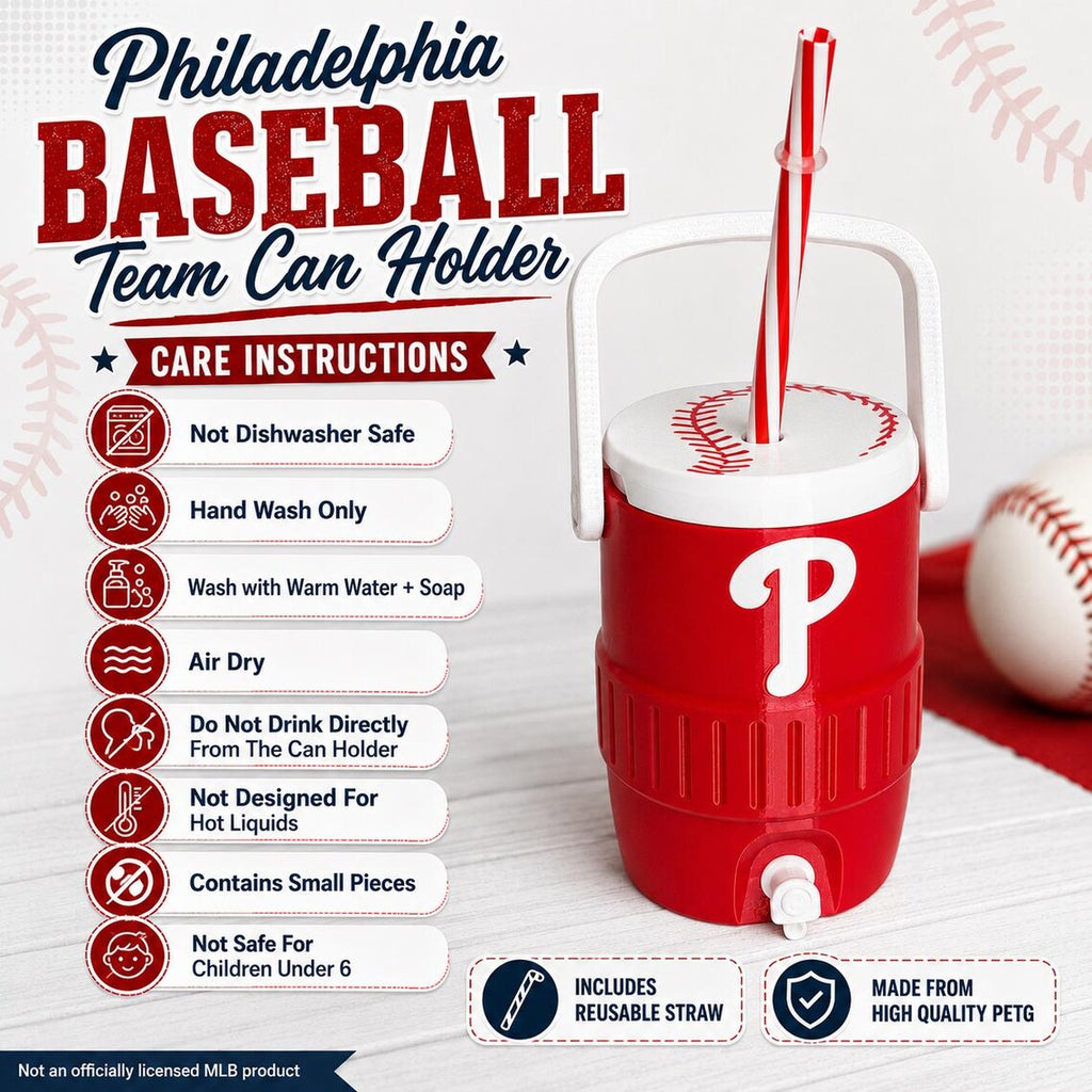 Philadelphia Baseball 12oz Can Holder