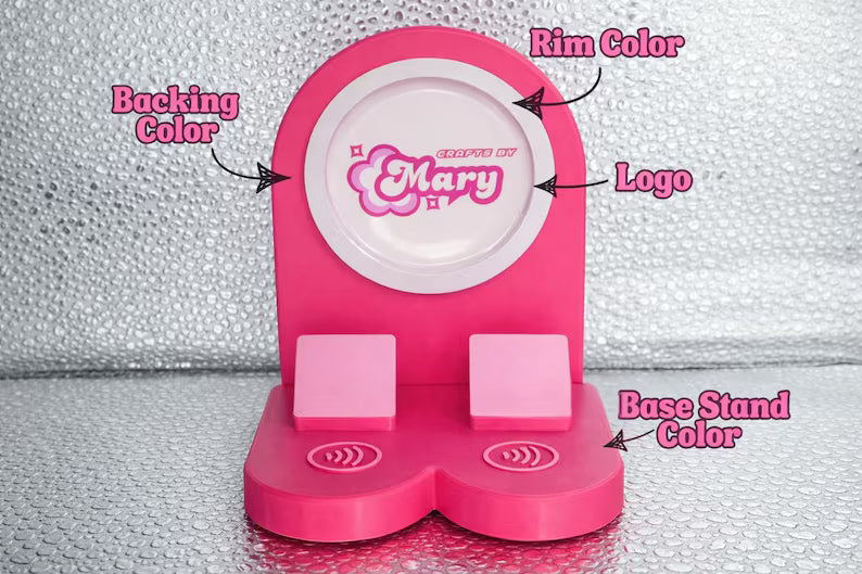 Custom 3D Printed NFC Social Media Stand | Tap to Follow Display, Vendor Table Sign